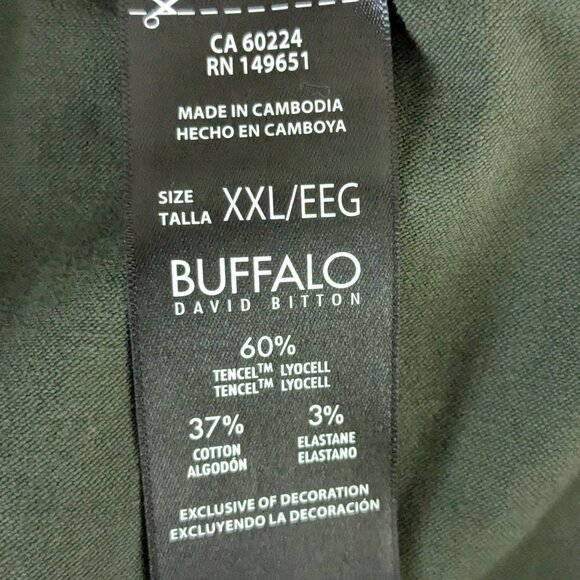 Buffalo David Bitton Olive Green Track Pants - Picture 4 of 5